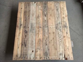 【パレット材-カラマツ】 パレット(古材) 20mm厚／基本仕上げ（2面磨き）／ 厚20×幅110〜120×長さ1100mm 10枚入/セット（1.32平米）【数量限定品】画像