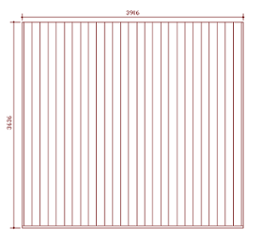 ウッドデッキ（規格型）◇国産杉（飫肥杉赤味）：縦張 間口3.9ｍ×奥行3.6ｍタイプ ※フェンスは別売りです 【受注生産】画像