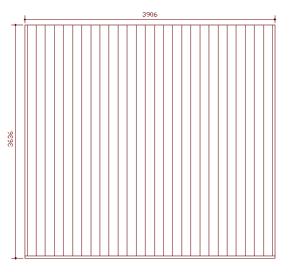 ウッドデッキ（規格型）◇国産杉（飫肥杉赤味）：縦張 間口3.9ｍ×奥行3.6ｍタイプ ※フェンスは別売りです 【受注生産】画像