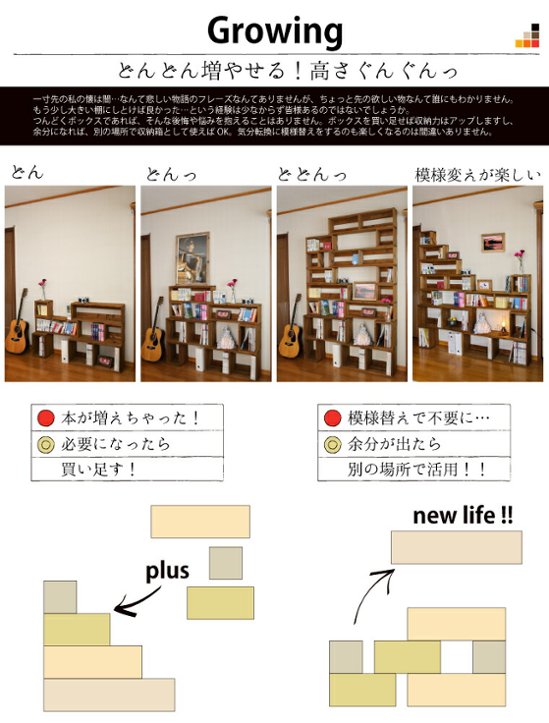 【SUGI-インテリア】つんどくボックス 2S 幅480×奥行150×高さ240ｍｍ(レギュラー)画像