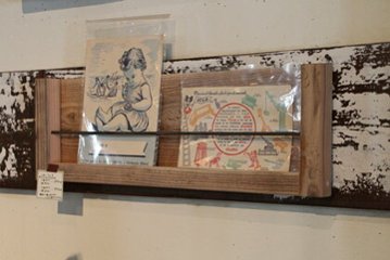 OLD ASHIBA（足場板古材）壁掛け たてかけ レターラック １段タイプ（幅600ｍｍ）　無塗装の画像