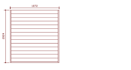 ウッドデッキ（規格型）◇国産杉（飫肥杉赤味）：横張 間口1.8ｍ×奥行2.0ｍタイプ ※フェンスは別売りです 【受注生産】画像