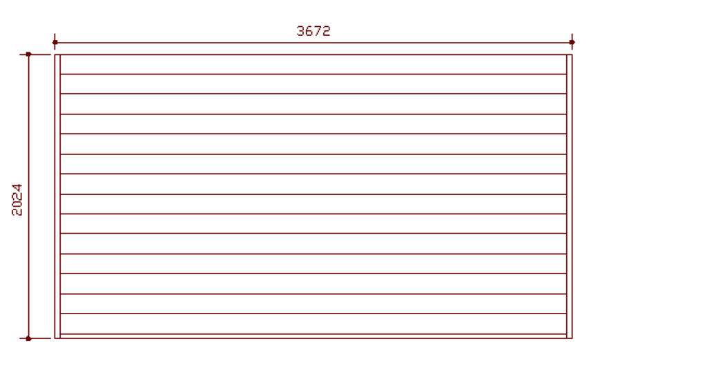 ウッドデッキ（規格型）◇国産杉（飫肥杉赤味）：横張 間口3.6ｍ×奥行2.0ｍタイプ ※フェンスは別売りです 【受注生産】画像