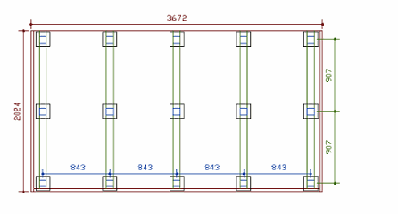 ウッドデッキ（規格型）◇国産杉（飫肥杉赤味）：横張 間口3.6ｍ×奥行2.0ｍタイプ ※フェンスは別売りです 【受注生産】画像