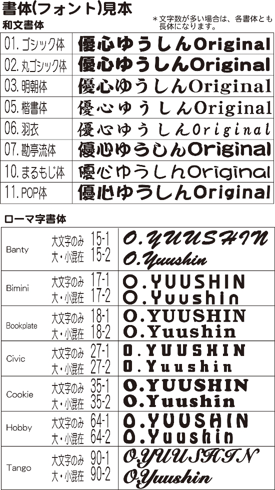 名入れ2行(ポロシャツお持ち込み用）画像