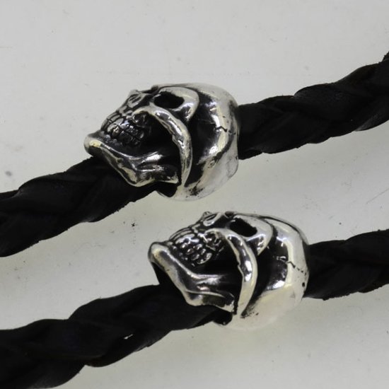 Leather Wallet Chain -Skull HT-画像