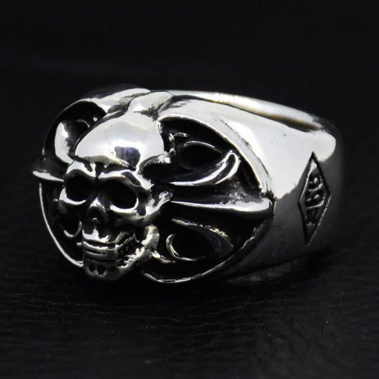 Oval-Skull-Cross-Ring 画像