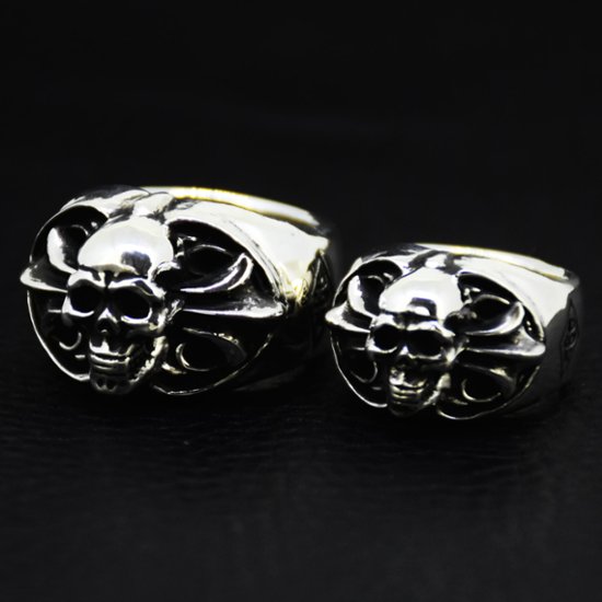 Oval-Skull-Cross-Ring 画像