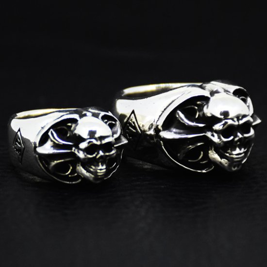 Oval-Skull-Cross-Ring 画像