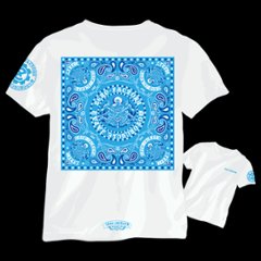 【予約商品】BANDANA T-SHIRTS -WH- 【Skyblue】の画像