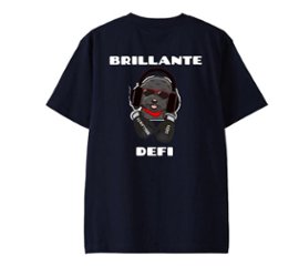 BRILLANTE DÉFI ヘッドホントイプー半袖Tシャツ　BLACKの画像