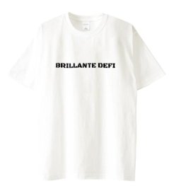 BRILLANTE DEFI ロゴ＆トイプープリントTシャツ　ホワイト画像