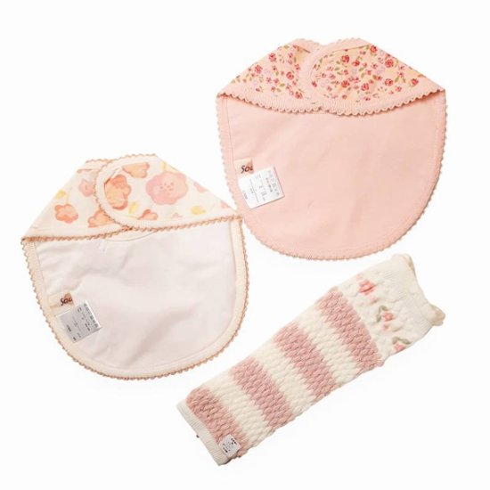 Souris(スーリー)「ギフトボックス付きスタイ2枚＆レッグウォーマーセット」(F)画像