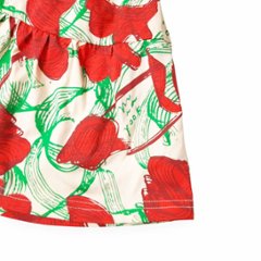 maarook「レッドリボンフラワーＰＴティアードワンピース」(90-130cm)  画像