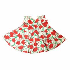 maarook「レッドリボンフラワーＰＴティアードワンピース」(90-130cm)  画像