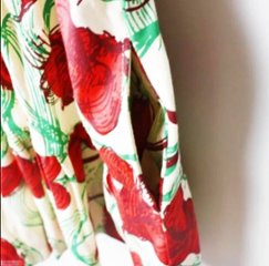 maarook「レッドリボンフラワーＰＴティアードワンピース」(90-130cm)  画像