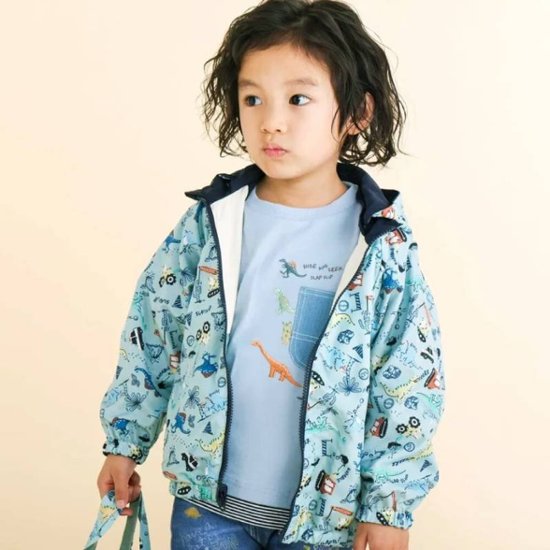 SLAP SLIP(スラップスリップ) 「フード付きタフタリバーシブルラグランジャケットboys」(80-130cm) 画像