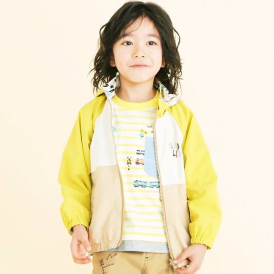 SLAP SLIP(スラップスリップ) 「フード付きタフタリバーシブルラグランジャケットboys」(80-130cm) 画像