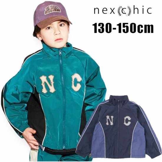 nexchic「バック刺繍タフタウインドブレーカー」(130-150cm) 画像