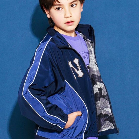 nexchic「バック刺繍タフタウインドブレーカー」(130-150cm) 画像