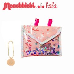 fafa 「【モンチッチコラボ】AVAスパンコール入り クリップ付き 移動ポケット」(F) 【メール便送料198円対応可】の画像