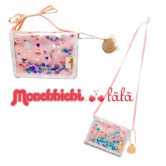 fafa 「【モンチッチコラボ】EDOLIE ひも付き二つ折りスパンコールウォレット 」（F） 【メール便送料198円対応可】の画像