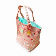 fafa 「【モンチッチコラボ】PELIA ハートスパンコール入りトートバッグ」（F）メール便送料198円対応可画像