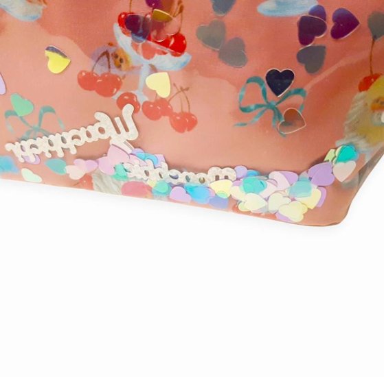 fafa 「【モンチッチコラボ】PELIA ハートスパンコール入りトートバッグ」（F）メール便送料198円対応可画像