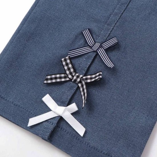 SLAP SLIP(スラップスリップ) 「裾リボン付きストレッチツイルパンツ」(100-130cm) 【メール便送料198円対応】画像