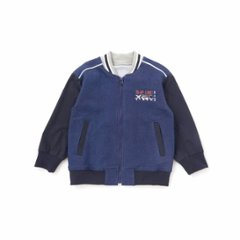 SLAP SLIP(スラップスリップ) 「恐竜＆飛行機刺繍 デニムニットスタジャン」(90-130cm) メール便送料198円対応可画像