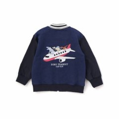 SLAP SLIP(スラップスリップ) 「恐竜＆飛行機刺繍 デニムニットスタジャン」(90-130cm) メール便送料198円対応可画像