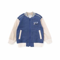 SLAP SLIP(スラップスリップ) 「恐竜＆飛行機刺繍 デニムニットスタジャン」(90-130cm) メール便送料198円対応可画像