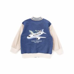 SLAP SLIP(スラップスリップ) 「恐竜＆飛行機刺繍 デニムニットスタジャン」(90-130cm) メール便送料198円対応可画像
