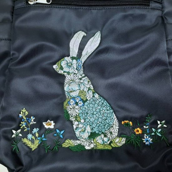 SUPER HAKKA glanta 「かくれんぼうさぎ刺繍２WAYリュックトート」F画像