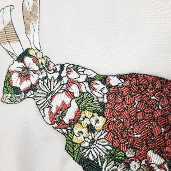 SUPER HAKKA glanta 「かくれんぼうさぎ刺繍２WAYリュックトート」F画像