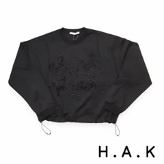 H.A.K 「オーガンジーリボンフラワー刺繍プルオーバー」 Fの画像