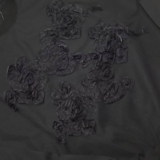H.A.K 「オーガンジーリボンフラワー刺繍プルオーバー」 F画像