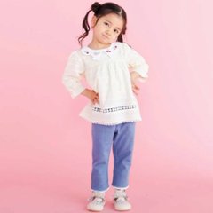 SLAP SLIP(スラップスリップ) 「折り返し裾7分丈ストレッチパンツ」(80-120cm) 【メール便送料198円対応】画像