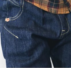 L.COPECK（エルコペック）「国産 デニム立体裁断 パンツ」(100-170cm) 【メール便送料無料】画像