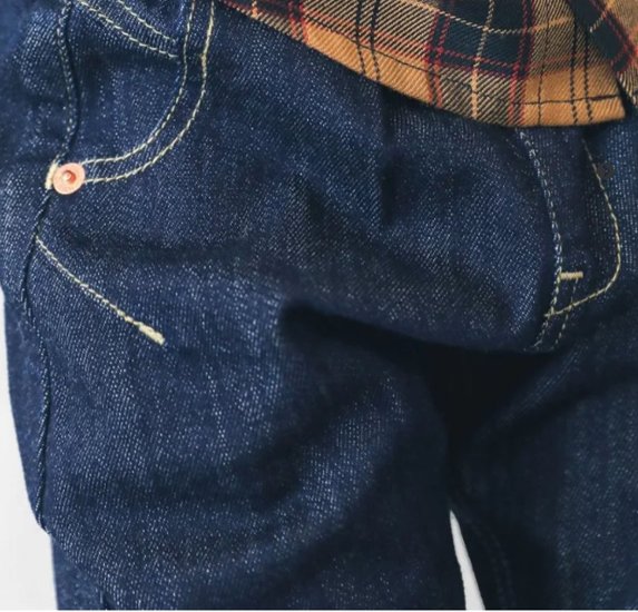 L.COPECK（エルコペック）「国産 デニム立体裁断 パンツ」(100-170cm) 【メール便送料無料】画像