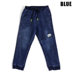 L.COPECK（エルコペック）「ニット風デニム ジョガーパンツ」(100-150cm) メール便送料198円対応可画像