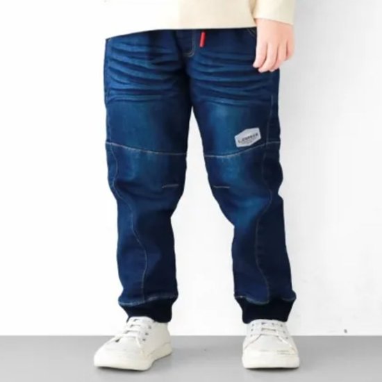 L.COPECK（エルコペック）「ニット風デニム ジョガーパンツ」(100-150cm) メール便送料198円対応可画像