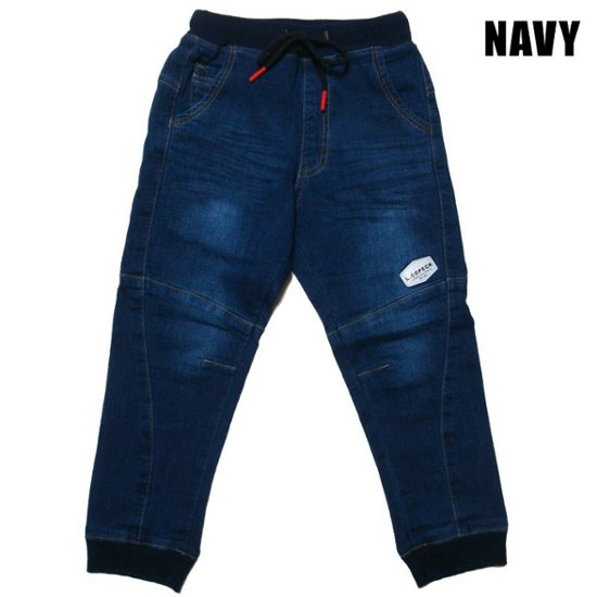 L.COPECK（エルコペック）「ニット風デニム ジョガーパンツ」(100-150cm) メール便送料198円対応可画像