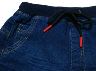 L.COPECK（エルコペック）「ニット風デニム ジョガーパンツ」(100-150cm) メール便送料198円対応可画像