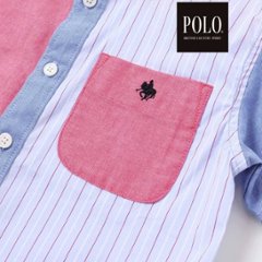 SLAP SLIP(スラップスリップ) 「【POLO BCSコラボ】切り替え半袖シャツ」(80~130cm) メール便送料198円対応可画像