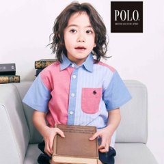 SLAP SLIP(スラップスリップ) 「【POLO BCSコラボ】切り替え半袖シャツ」(80~130cm) メール便送料198円対応可画像