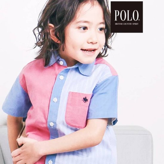 SLAP SLIP(スラップスリップ) 「【POLO BCSコラボ】切り替え半袖シャツ」(80~130cm) メール便送料198円対応可画像