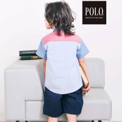 SLAP SLIP(スラップスリップ) 「【POLO BCSコラボ】切り替え半袖シャツ」(80~130cm) メール便送料198円対応可画像