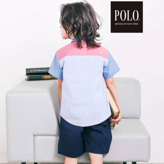 SLAP SLIP(スラップスリップ) 「【POLO BCSコラボ】切り替え半袖シャツ」(80~130cm) メール便送料198円対応可画像