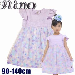 nino「ハートフラワープリントオーバーチュールワンピース」(90-130cm) の画像